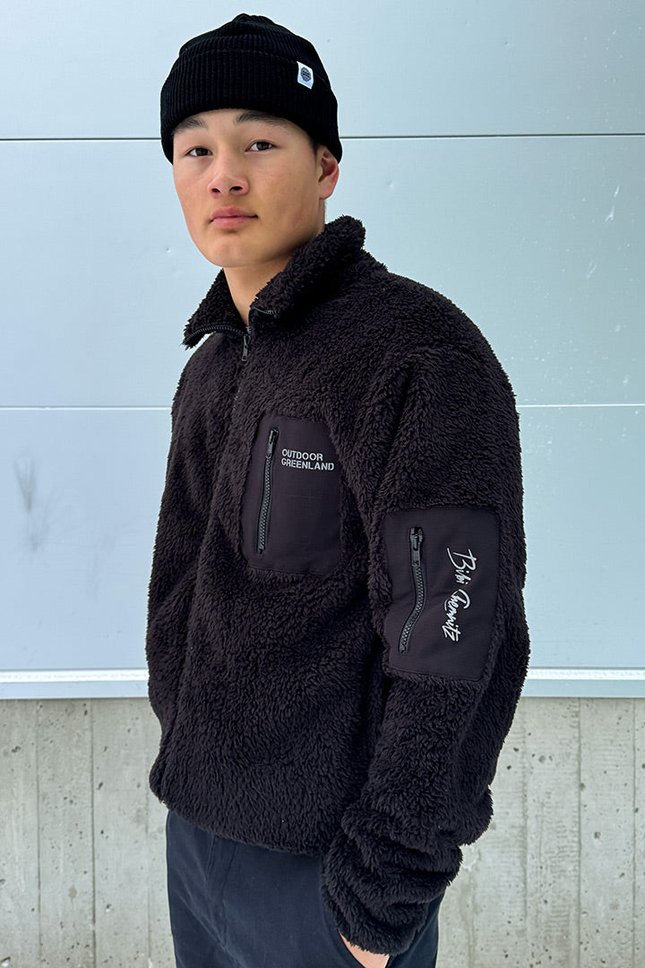 Black Sherpa Teddy Fleece (Unisex)