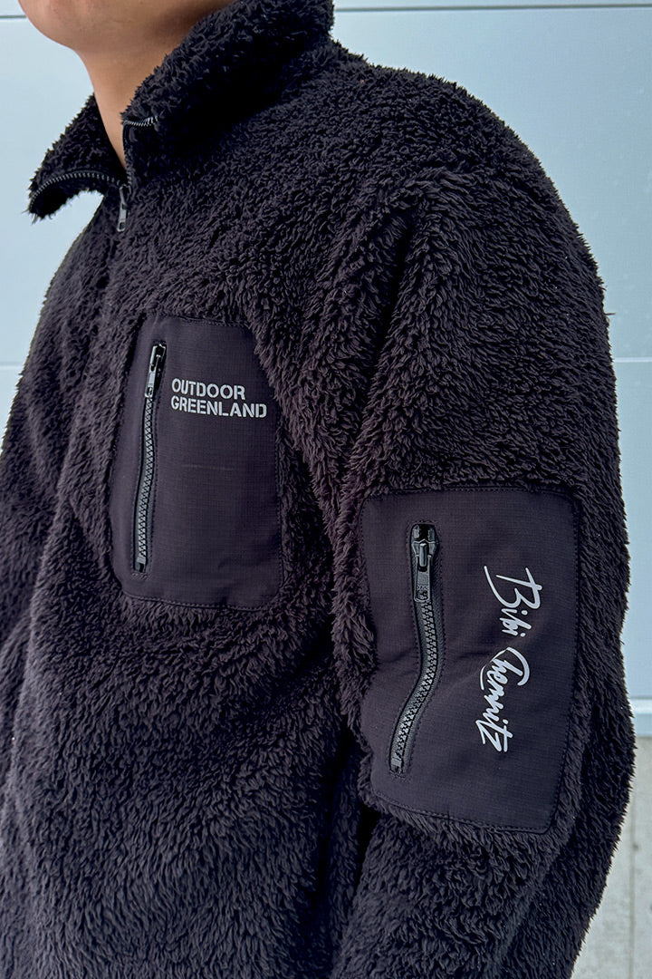 Black Sherpa Teddy Fleece (Unisex)