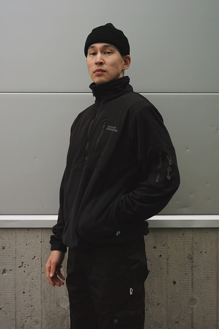 Black Quarter Polar Zip (Unisex)