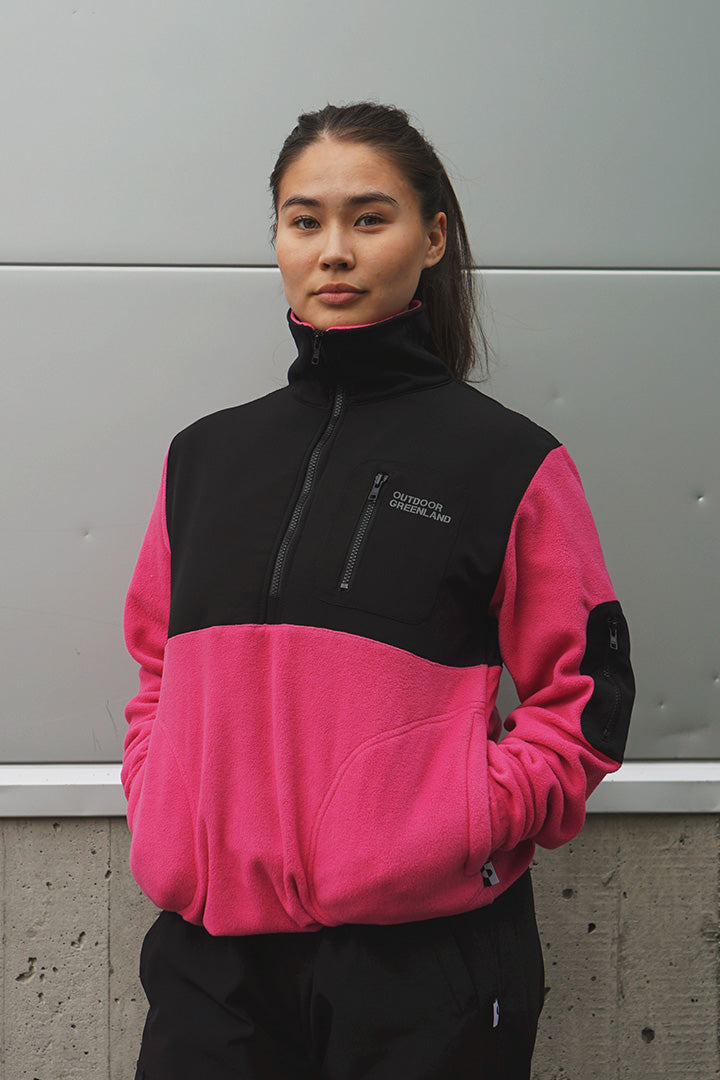 Magenta Quarter Polar Zip (Unisex)