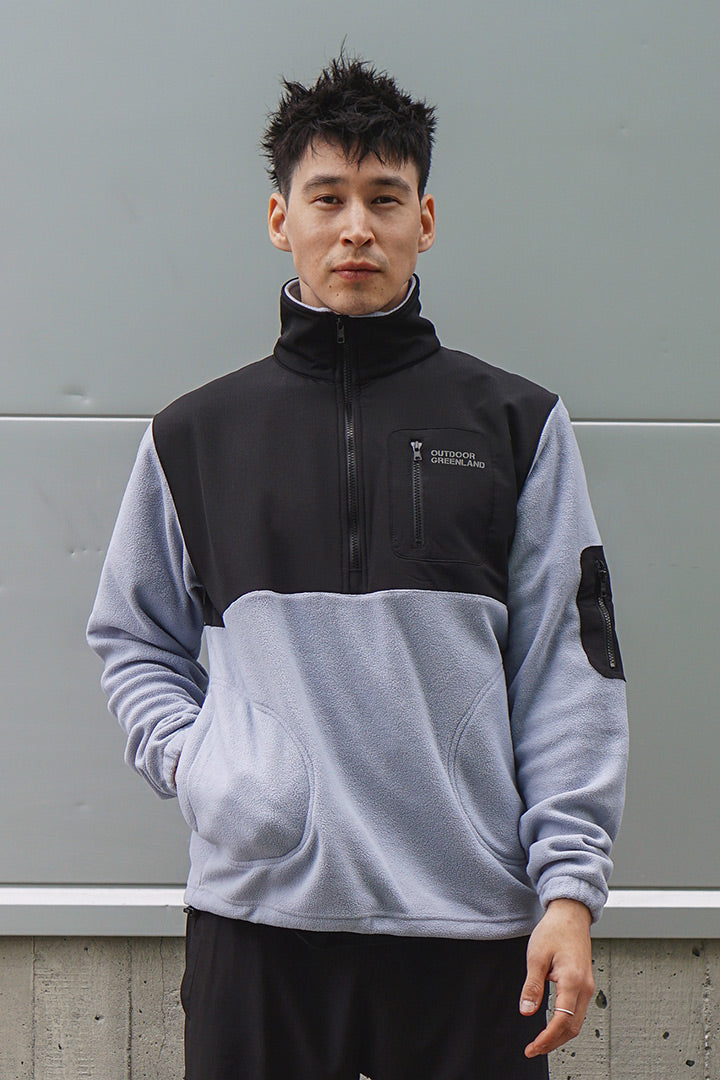 Light Grey Quarter Polar Zip (Unisex)