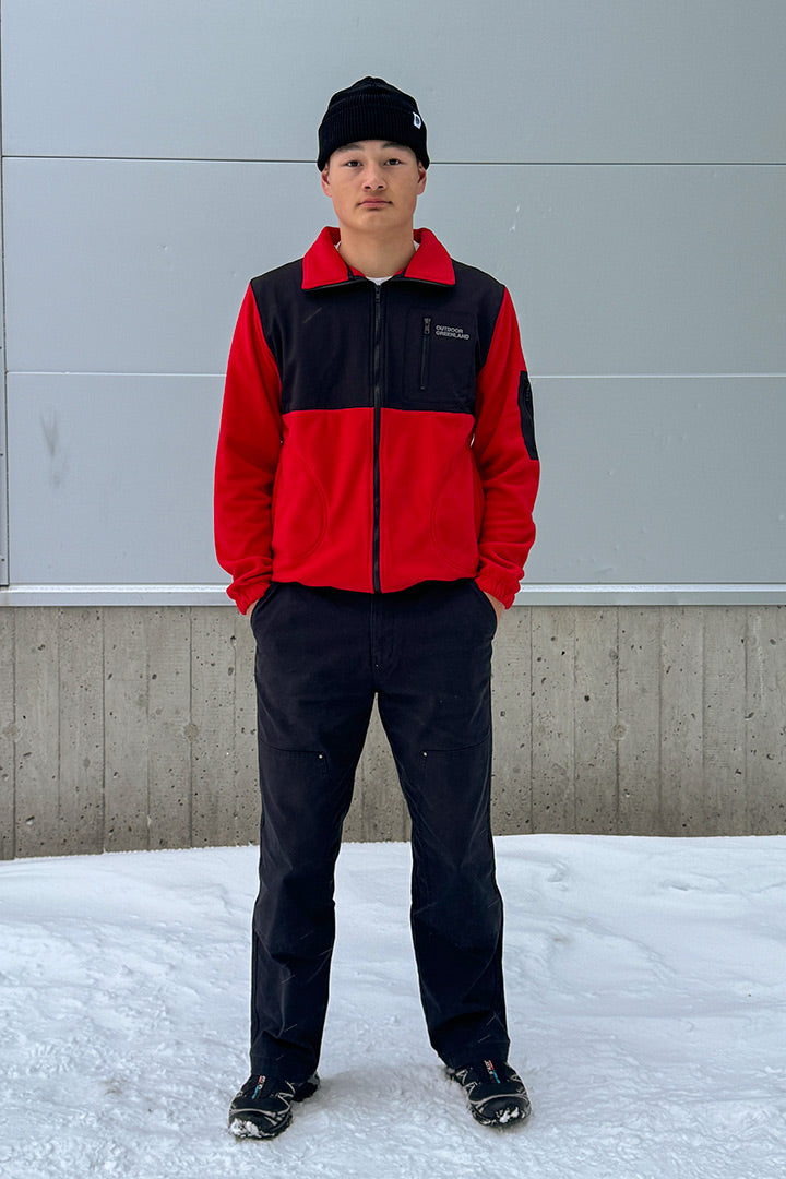 Red Full Polar Zip (Unisex)