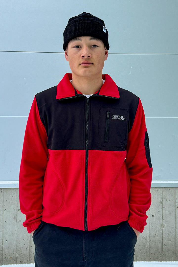 Red Full Polar Zip (Unisex)