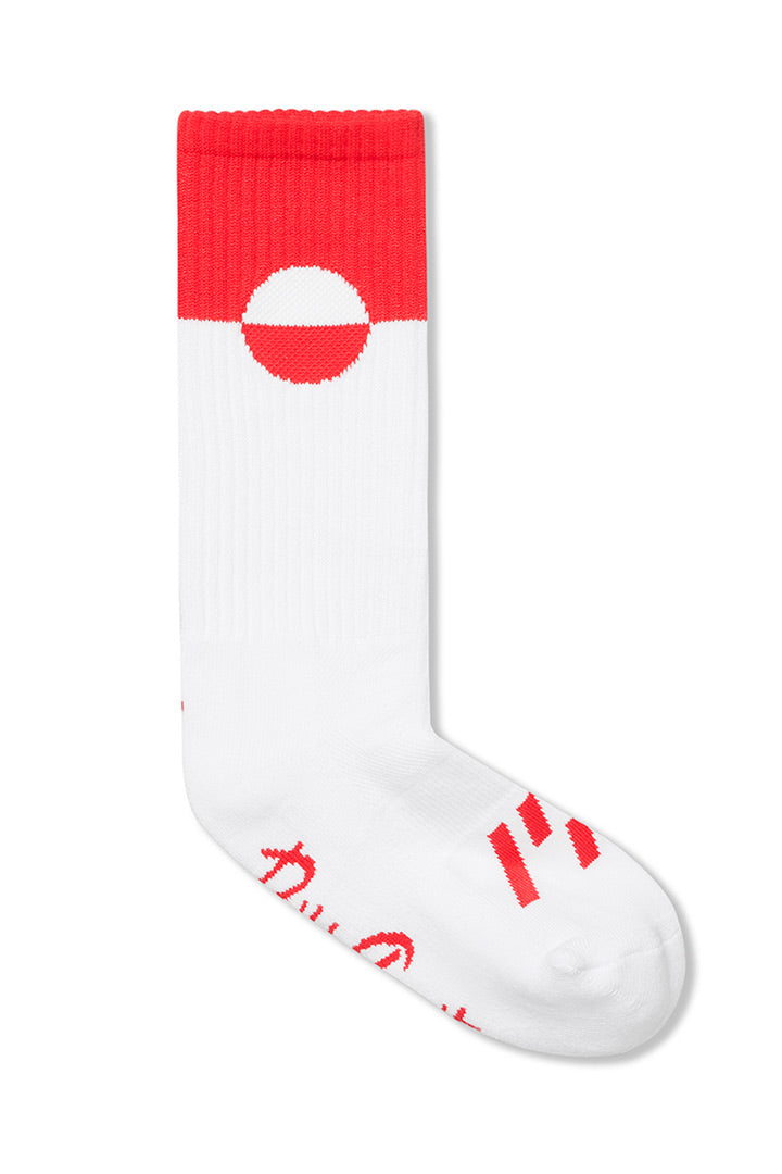 Circle Sock - Red/White (Unisex)