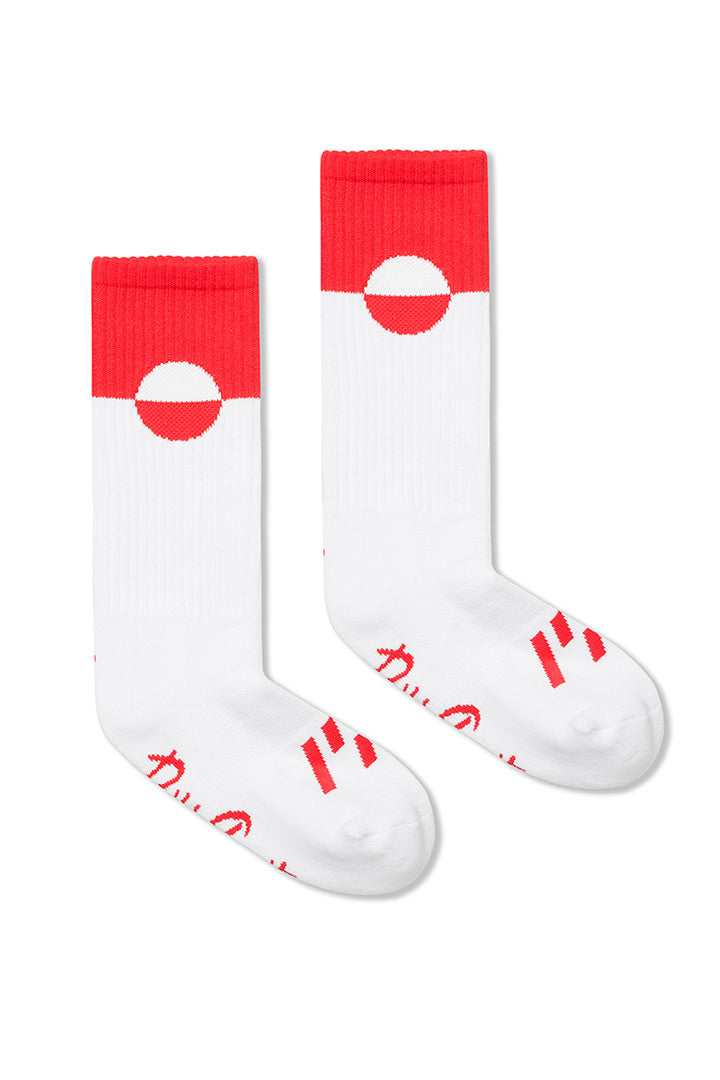 Circle Sock - Red/White (Unisex)