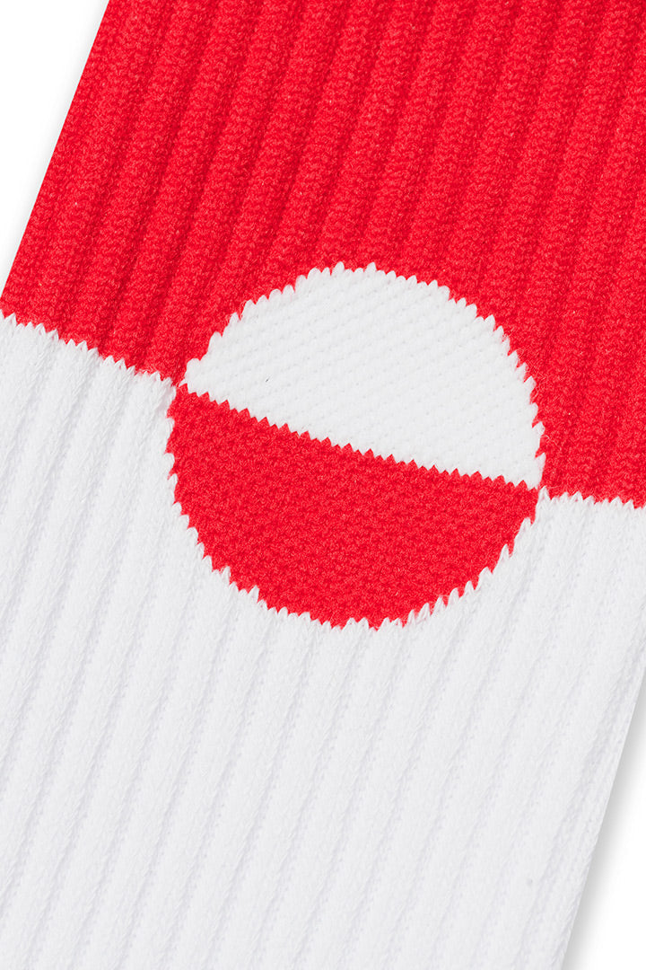 Circle Sock - Red/White (Unisex)
