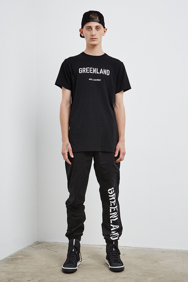 Black Greenland TEXT T-shirt (Unisex)