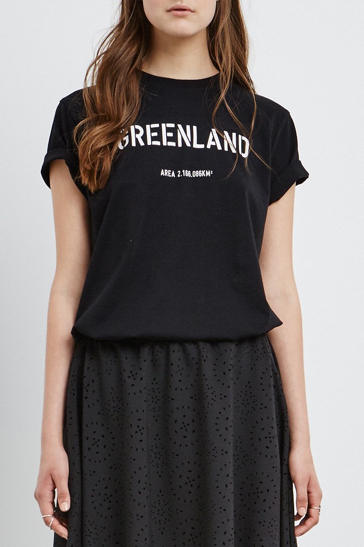 Black Greenland TEXT T-shirt (Unisex)