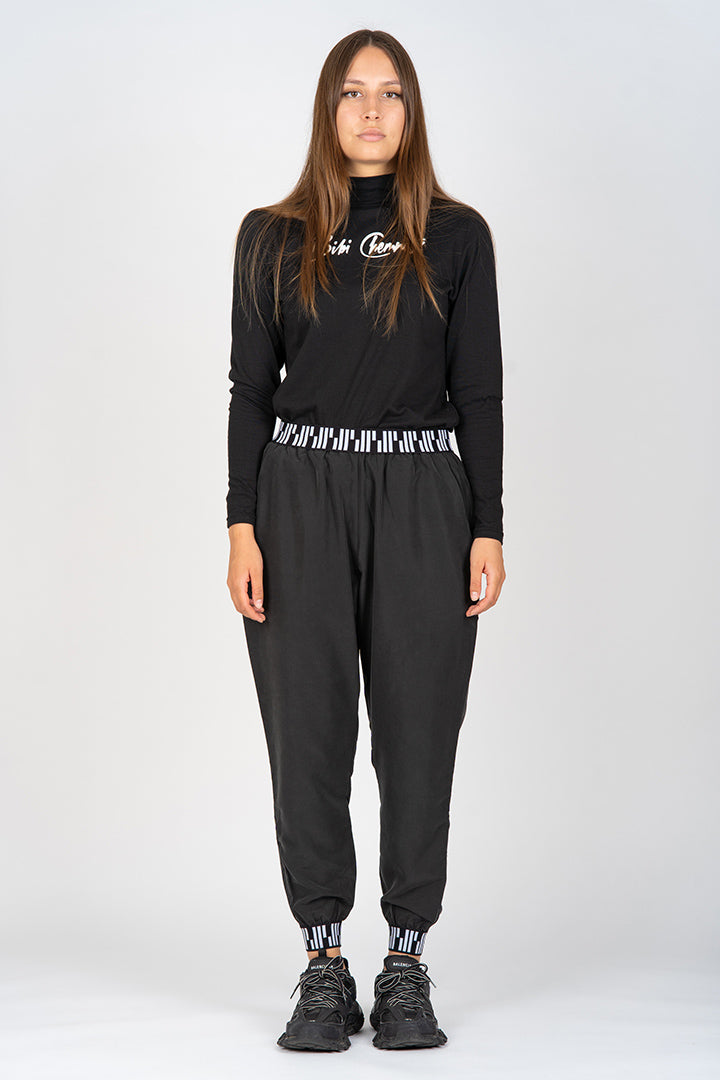 Black Loose Pants - No Stretch