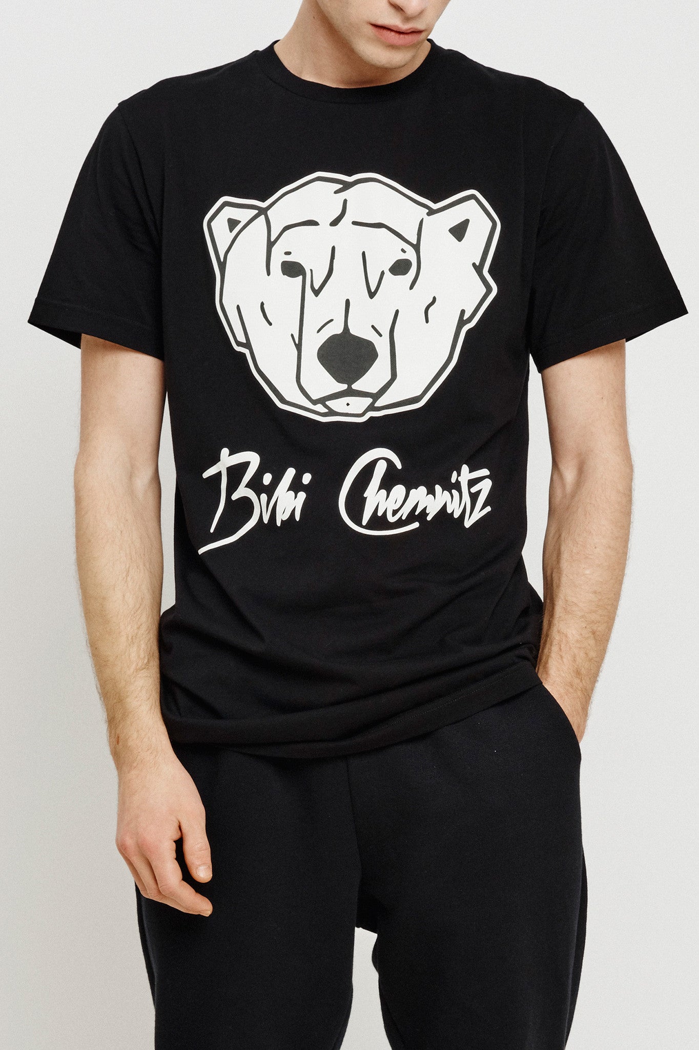 BIBI CHEMNITZ black polar bear t-shirt
