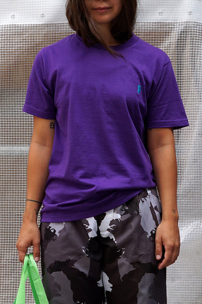 Purple Greenland Embroidery T-shirt (unisex)