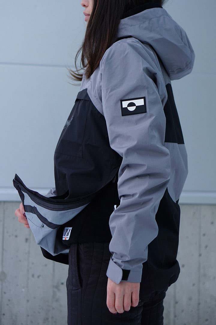 Grey/Black Shell Anorak (unisex)