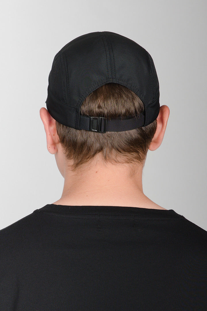 Black Speed 5-Panel Nylon Cap