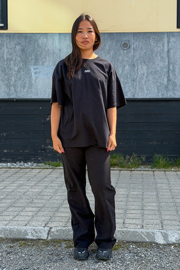 Black Boxfit Distressed Flag T-shirt  (Unisex)