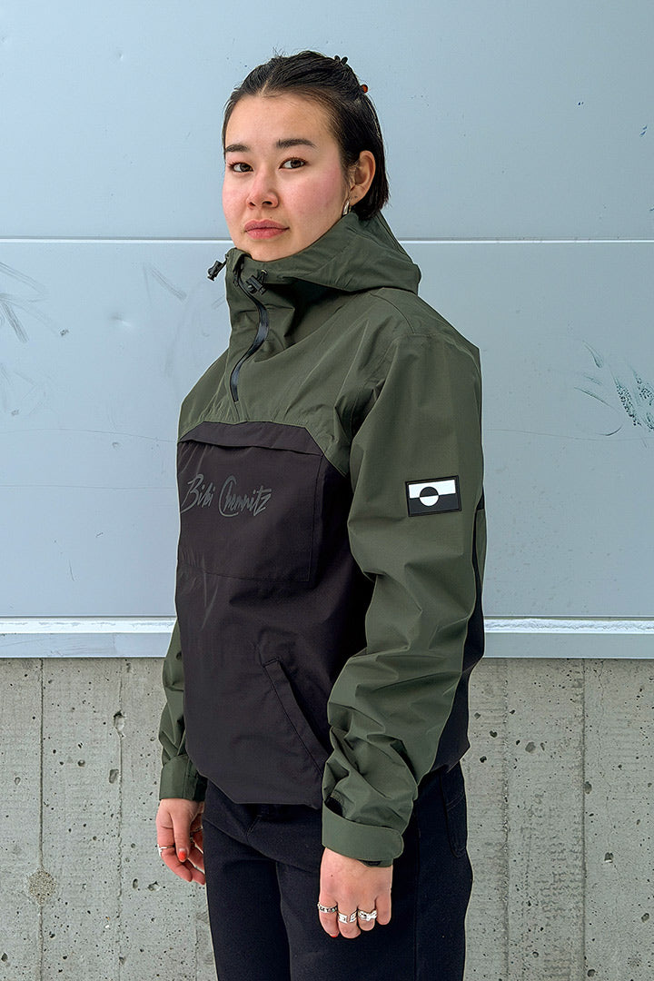 Green/Black Shell Anorak - BIBI (Unisex)