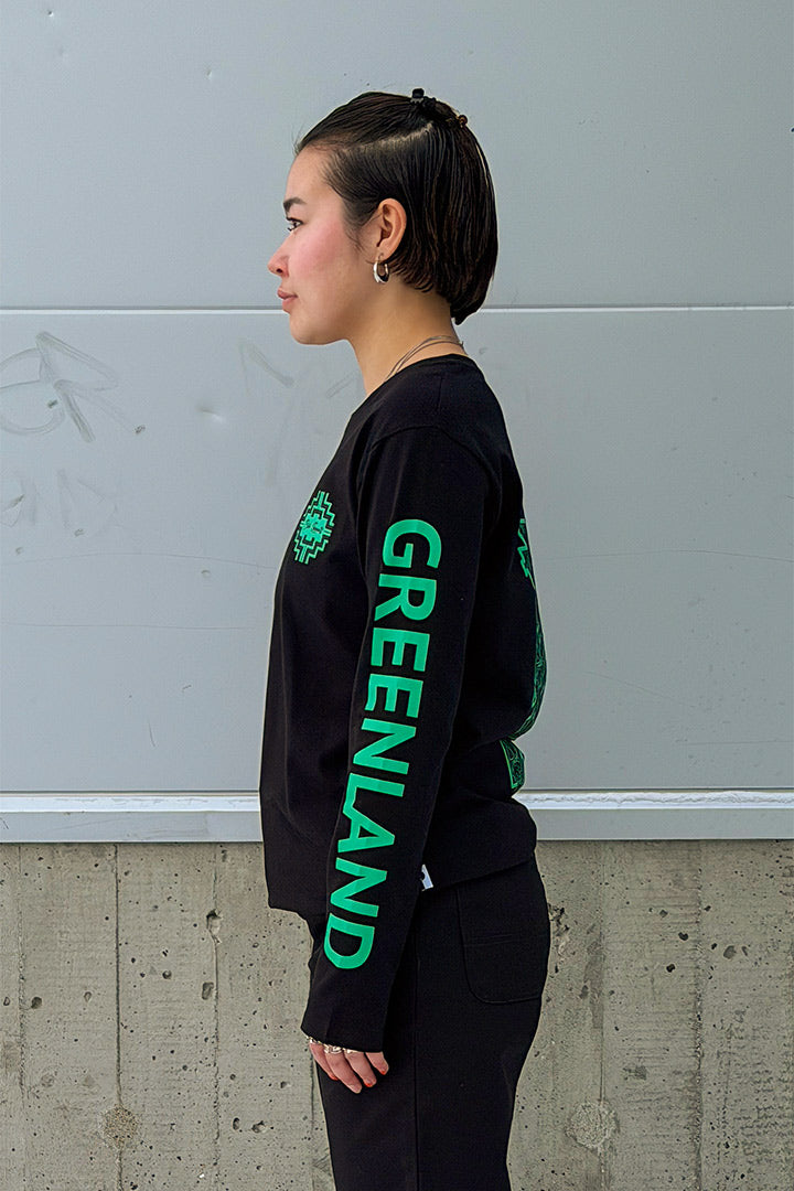 Black/Mint Topography Greenland LS (Unisex)