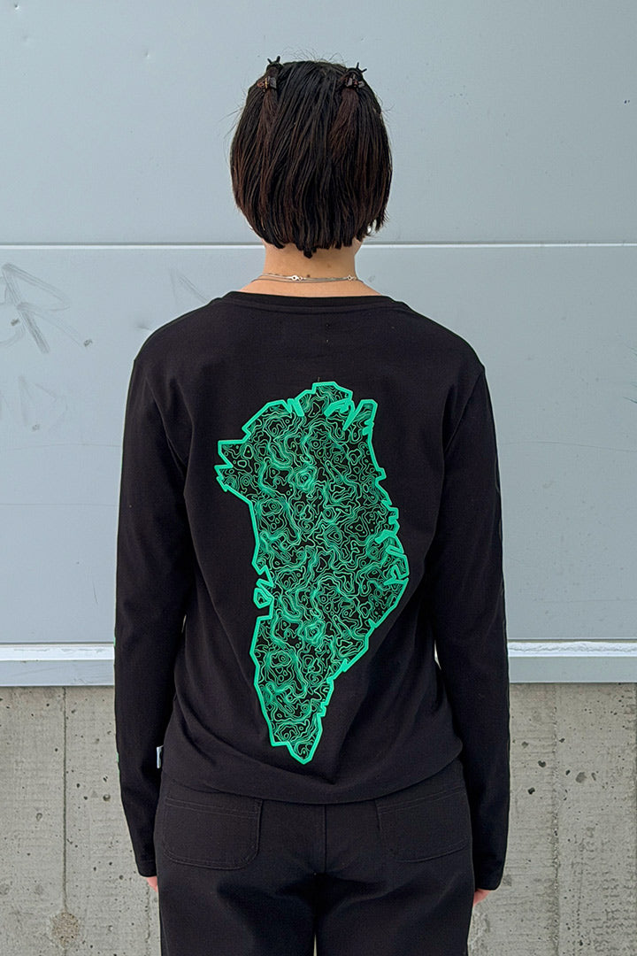 Black/Mint Topography Greenland LS (Unisex)