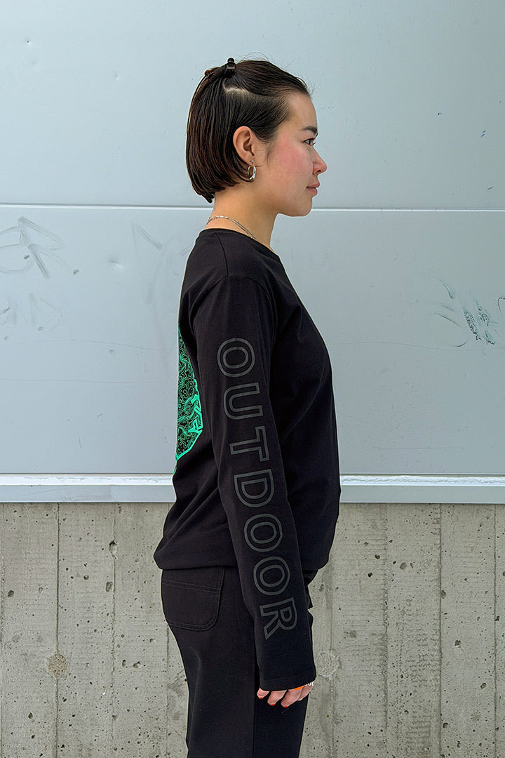 Black/Mint Topography Greenland LS (Unisex)