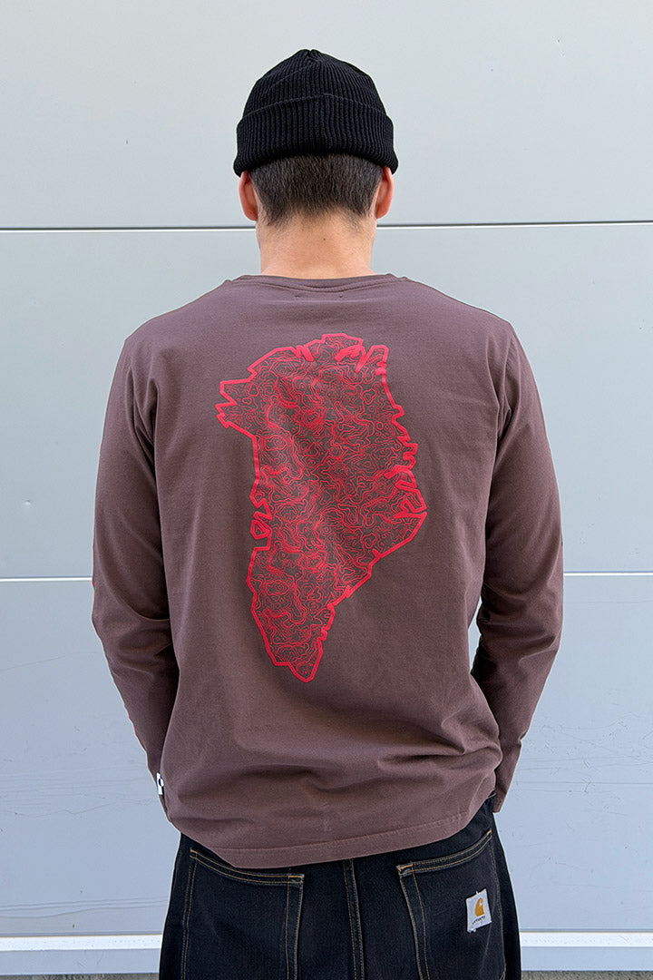 Brown/Red Topography Greenland LS (Unisex)