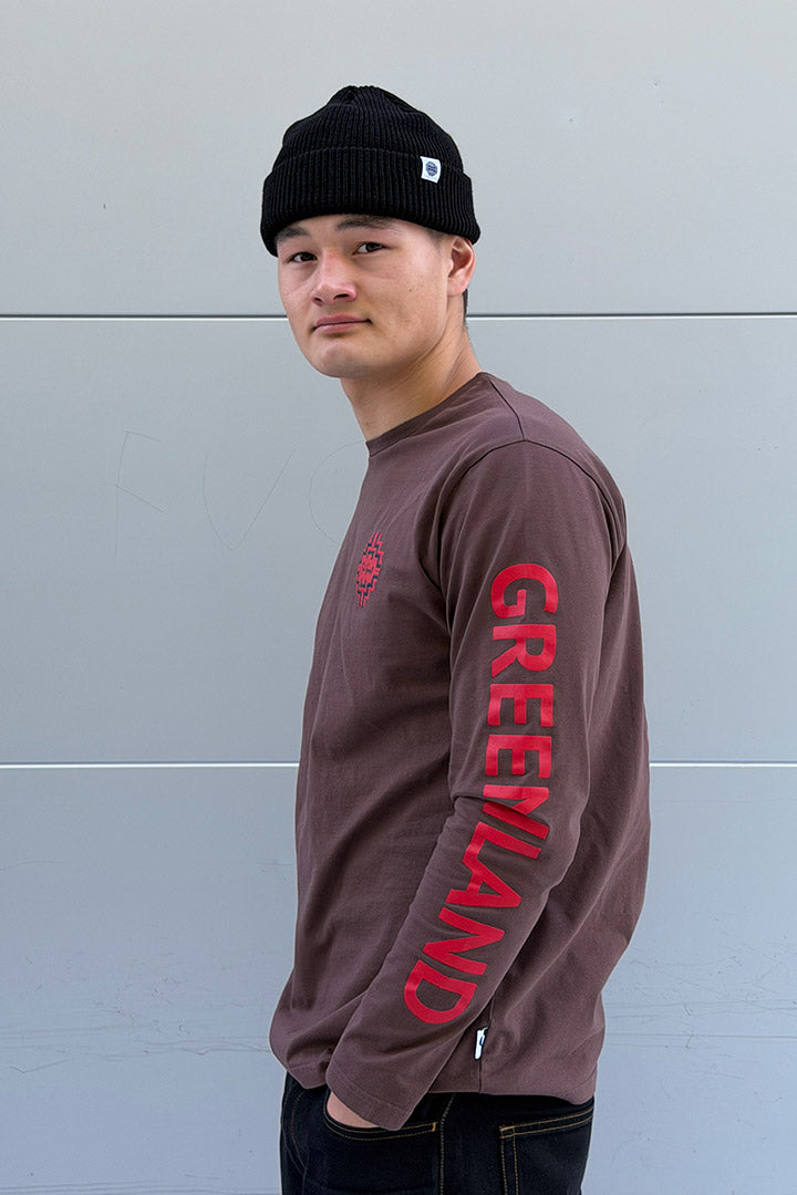 Brown/Red Topography Greenland LS (Unisex)