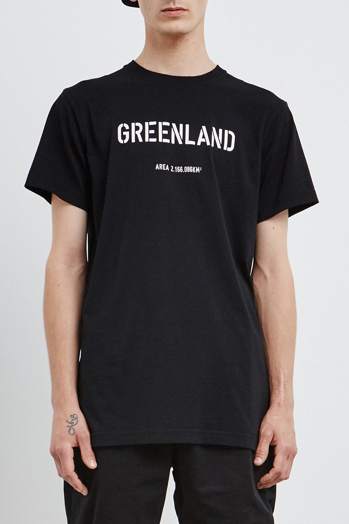 Black Greenland TEXT T-shirt (Unisex)