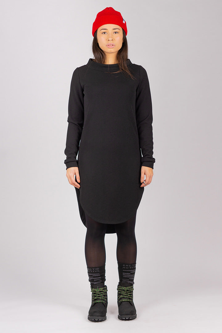 Black Inuit Collar Dress