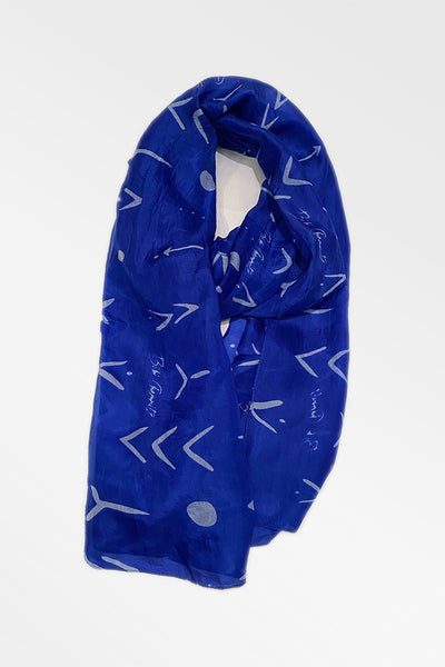 Blue Tattoo Silk Scarf