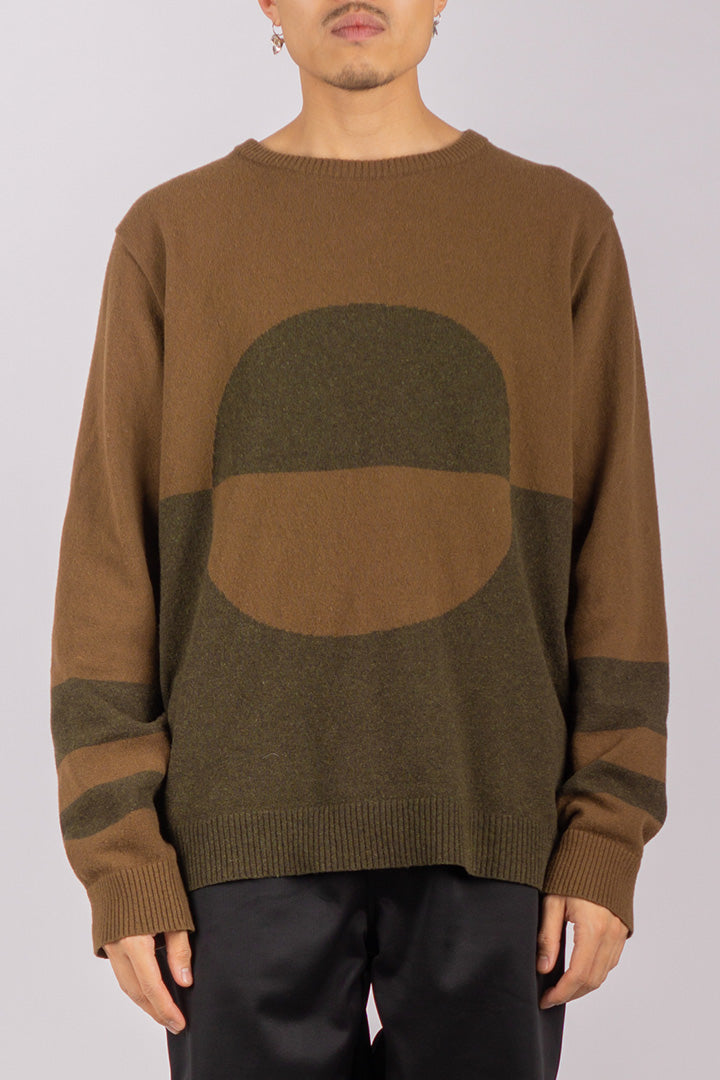 Lambs Wool Jumper Green/Brown (unisex)