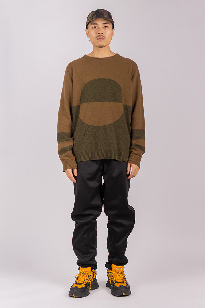 Lambs Wool Jumper Green/Brown (unisex)