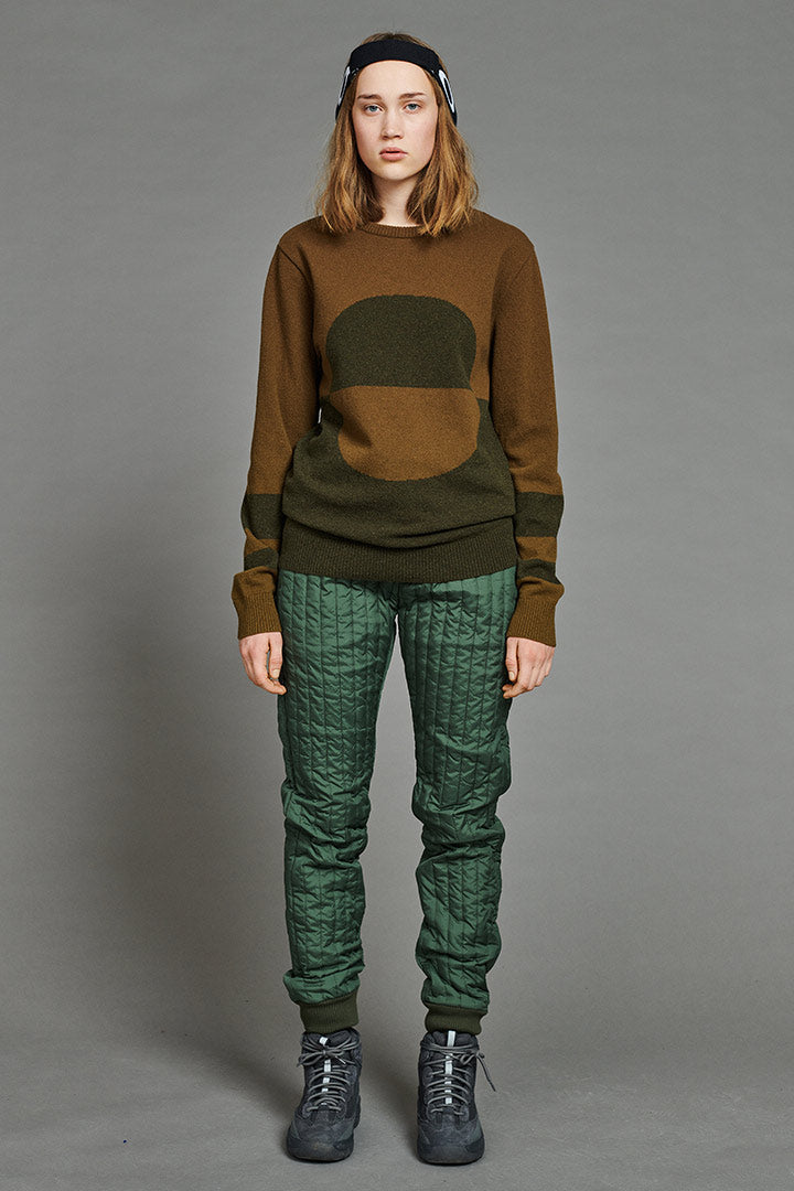 Lambs Wool Jumper Green/Brown (unisex)