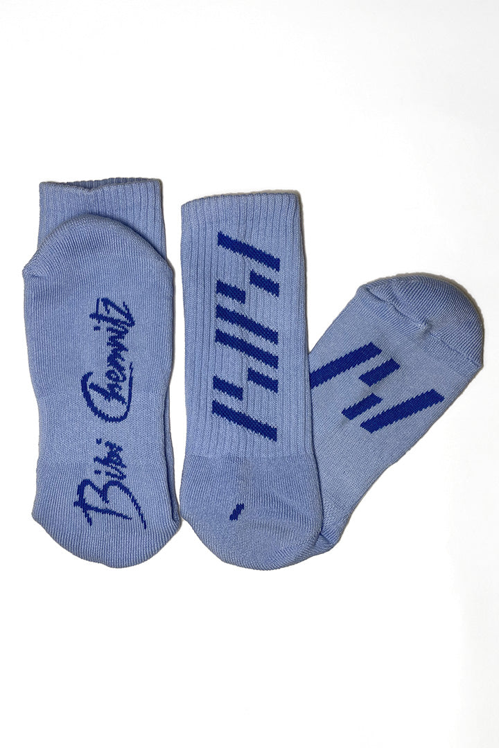 Lines Sports Socks (Lavender/Blue)