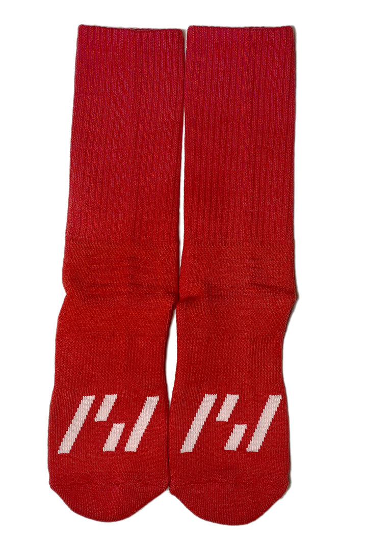 Lines Sports Socks (Red/White)