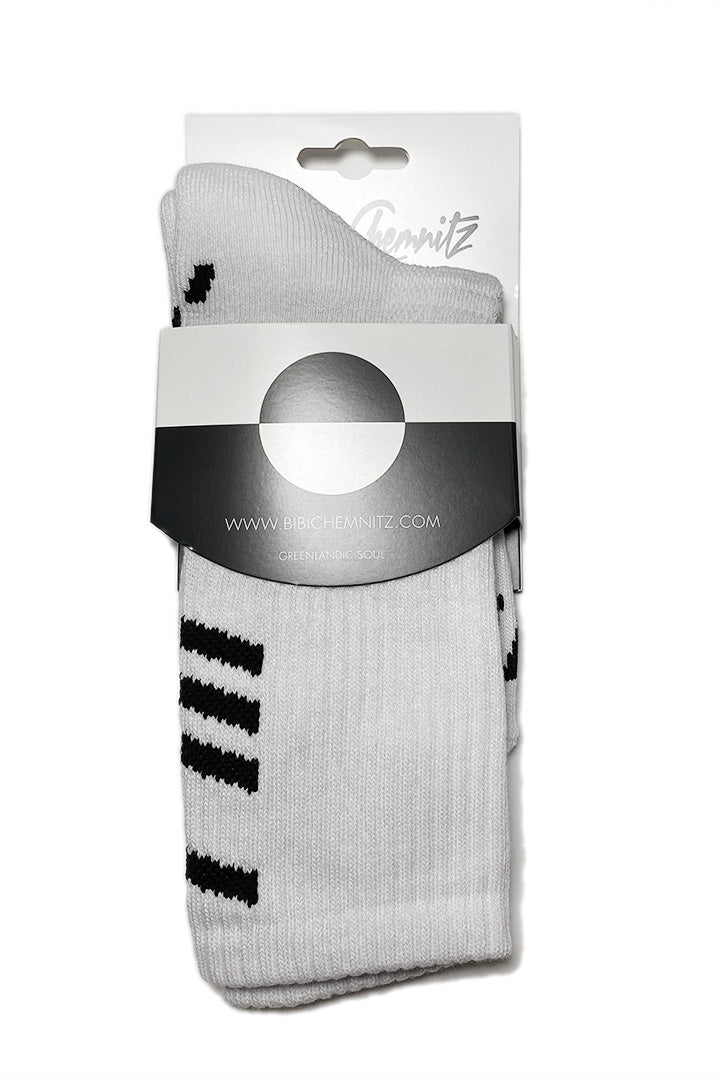 Lines Sports Socks (White/Black)