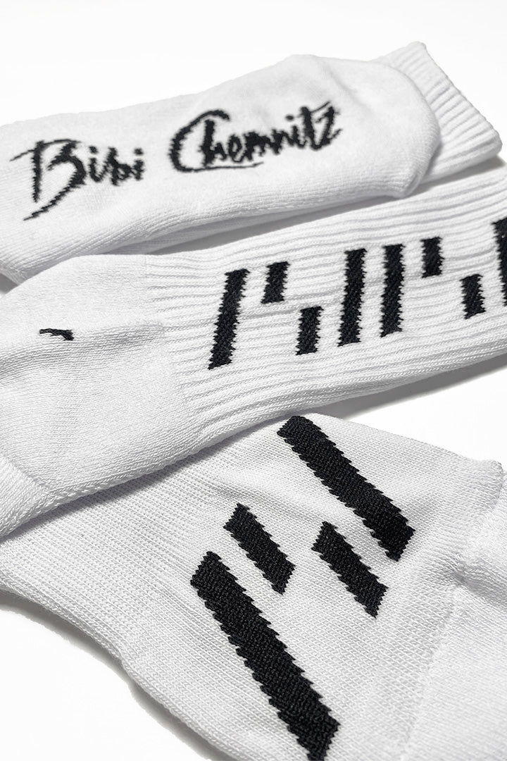 Lines Sports Socks (White/Black)