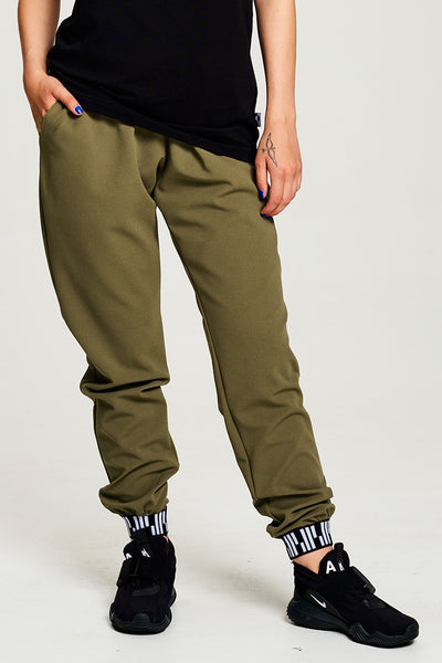 Olive Green Loose Pants