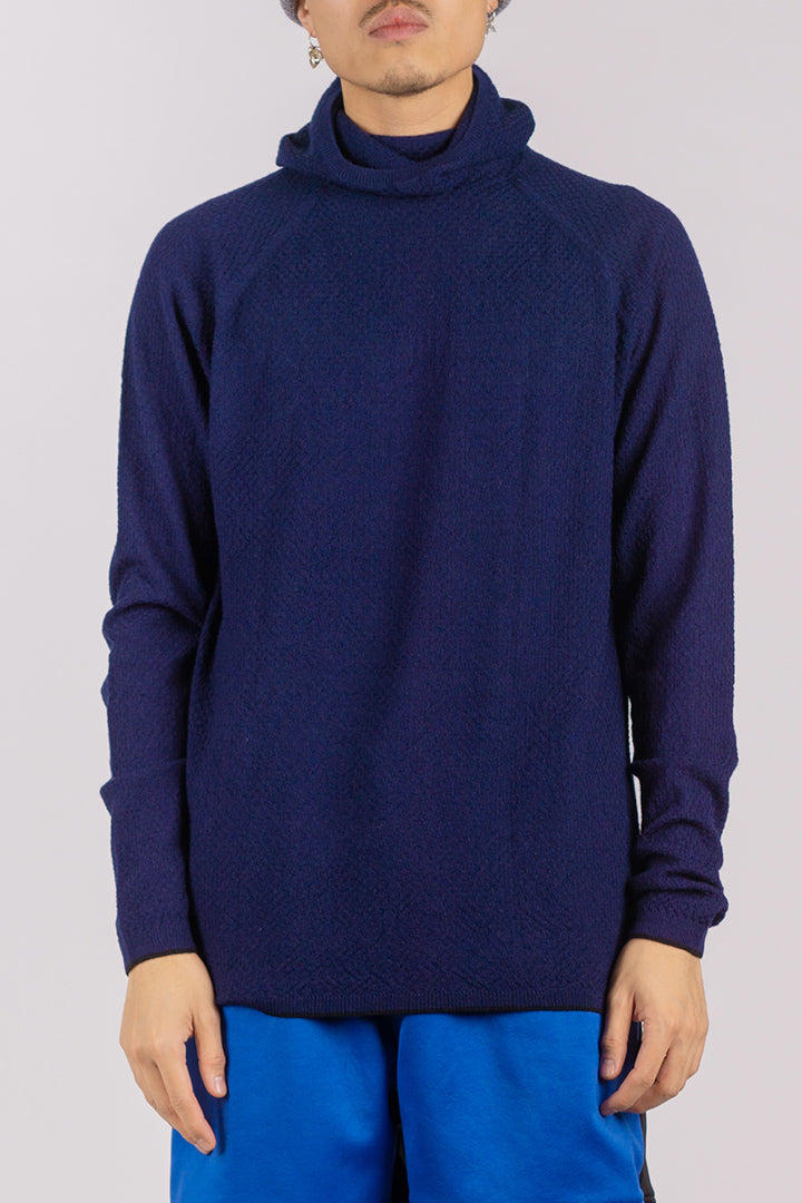 Navy 100% Merino Base Layer Hoodie (unisex)