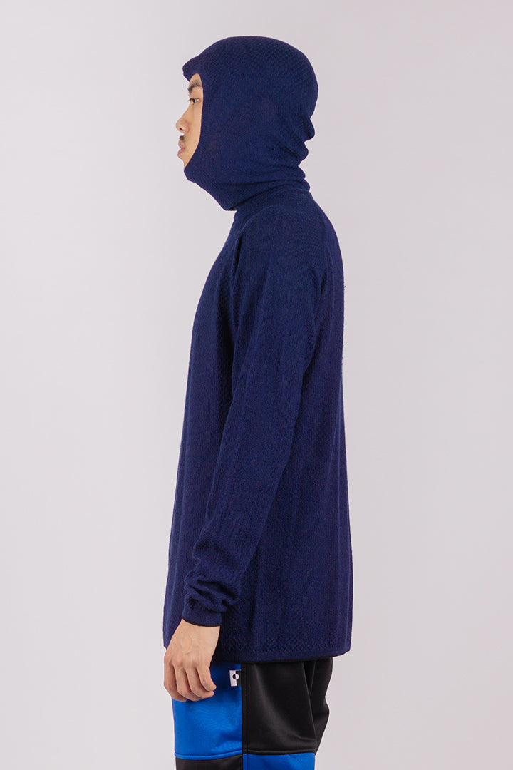 Navy 100% Merino Base Layer Hoodie (unisex)