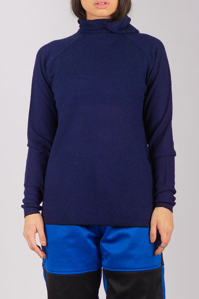 Navy 100% Merino Base Layer Hoodie (unisex)