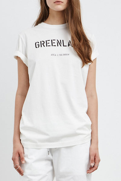 White Greenland TEXT T-shirt (Unisex)