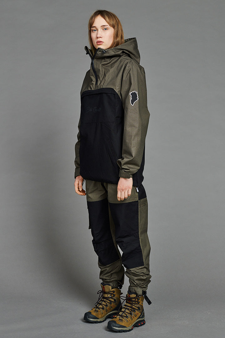 Outdoor Greenland Anorak (Army-Green + Black)(unisex)