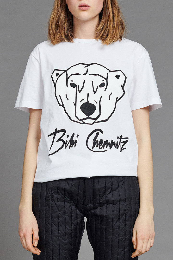 BIBI CHEMNITZ white polar bear t-shirt