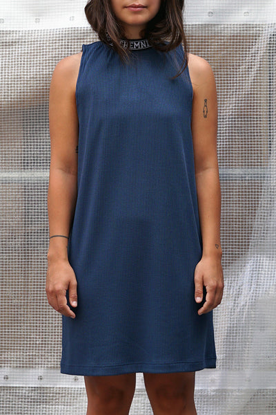 Petrol Blue Rib Dress