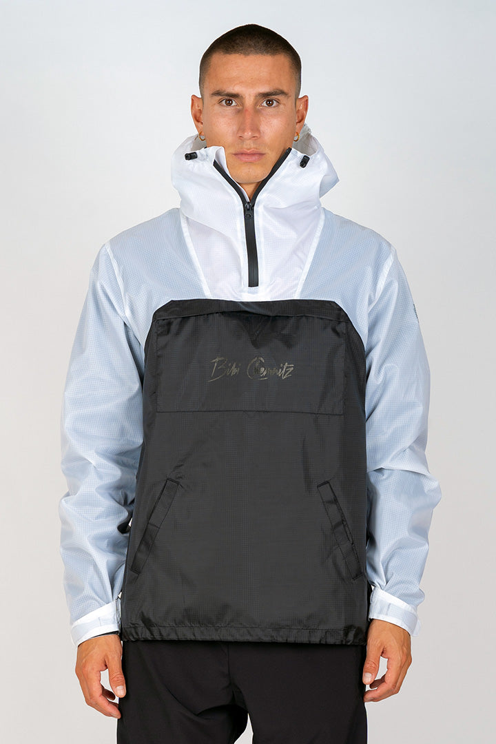 White/Black Ripstop Anorak (unisex)