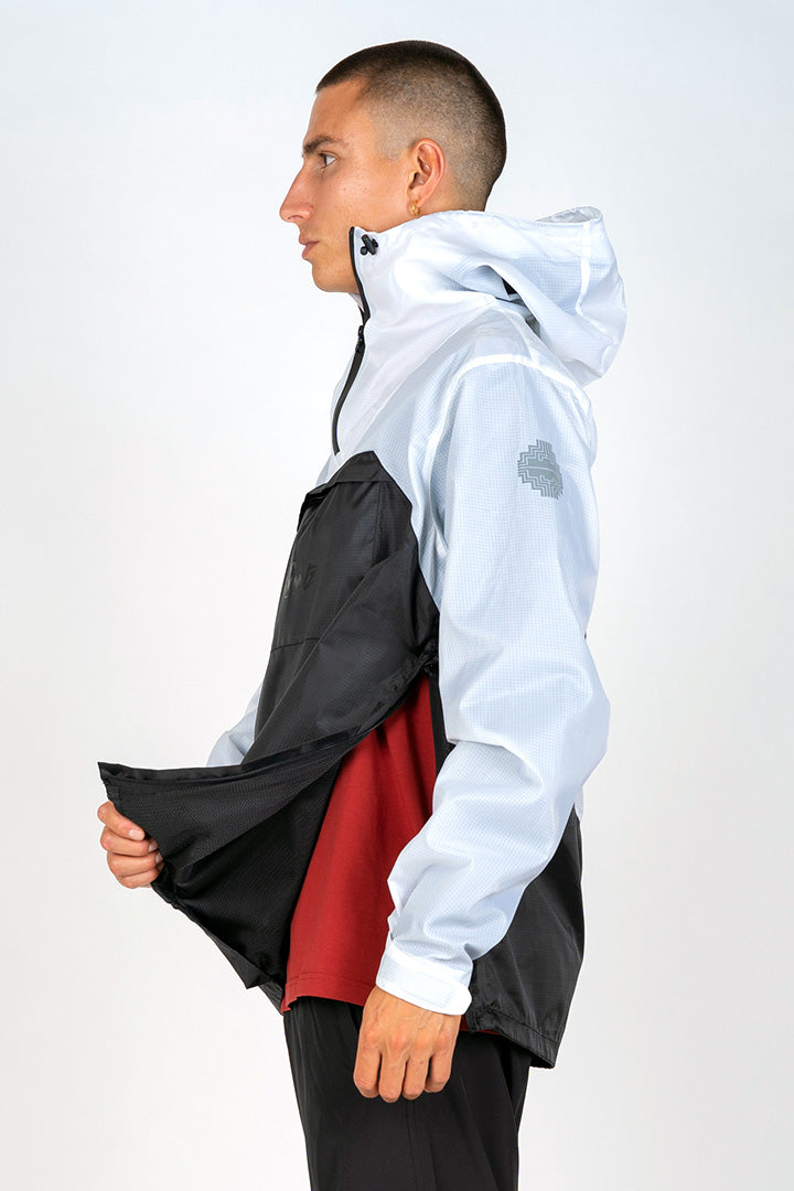 White/Black Ripstop Anorak (unisex)