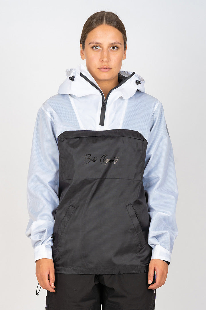 White/Black Ripstop Anorak (unisex)