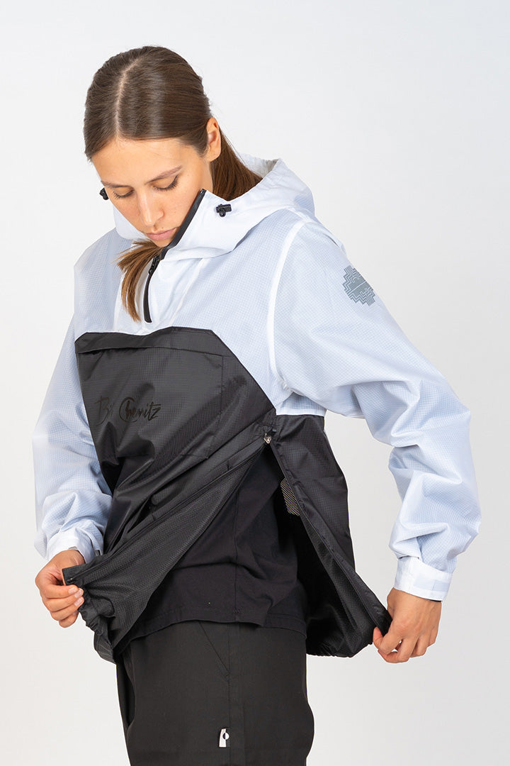 White/Black Ripstop Anorak (unisex)