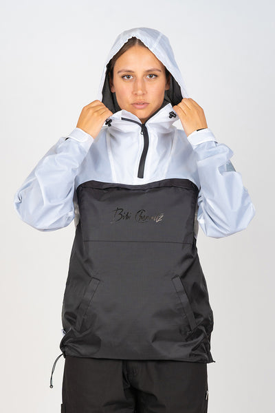 White/Black Ripstop Anorak (unisex)